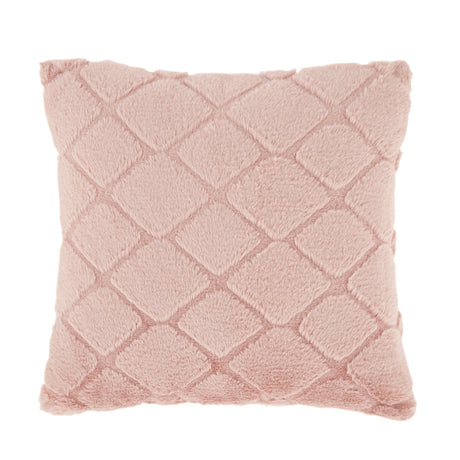Catherine Lansfield Cosy Diamond Filled Cushion 43cm x 43cm - Blush - Cosy Diamond Cushion Blush