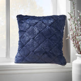 Catherine Lansfield Cosy Diamond Filled Cushion 43cm x 43cm - Navy - Cosy Diamond Cushion Navy