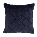 Catherine Lansfield Cosy Diamond Filled Cushion 43cm x 43cm - Navy - Cosy Diamond Cushion Navy