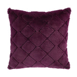 Catherine Lansfield Cosy Diamond V Shaped Filled Cushion - Cosy Diamond Cushion Plum