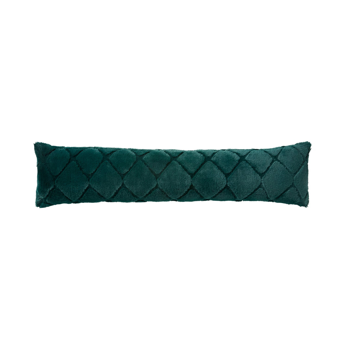 Catherine Lansfield Cosy Diamond Filled Cushion 43cm x 43cm - Bottle Green - Cosy Diamond Excluder Bottle Green
