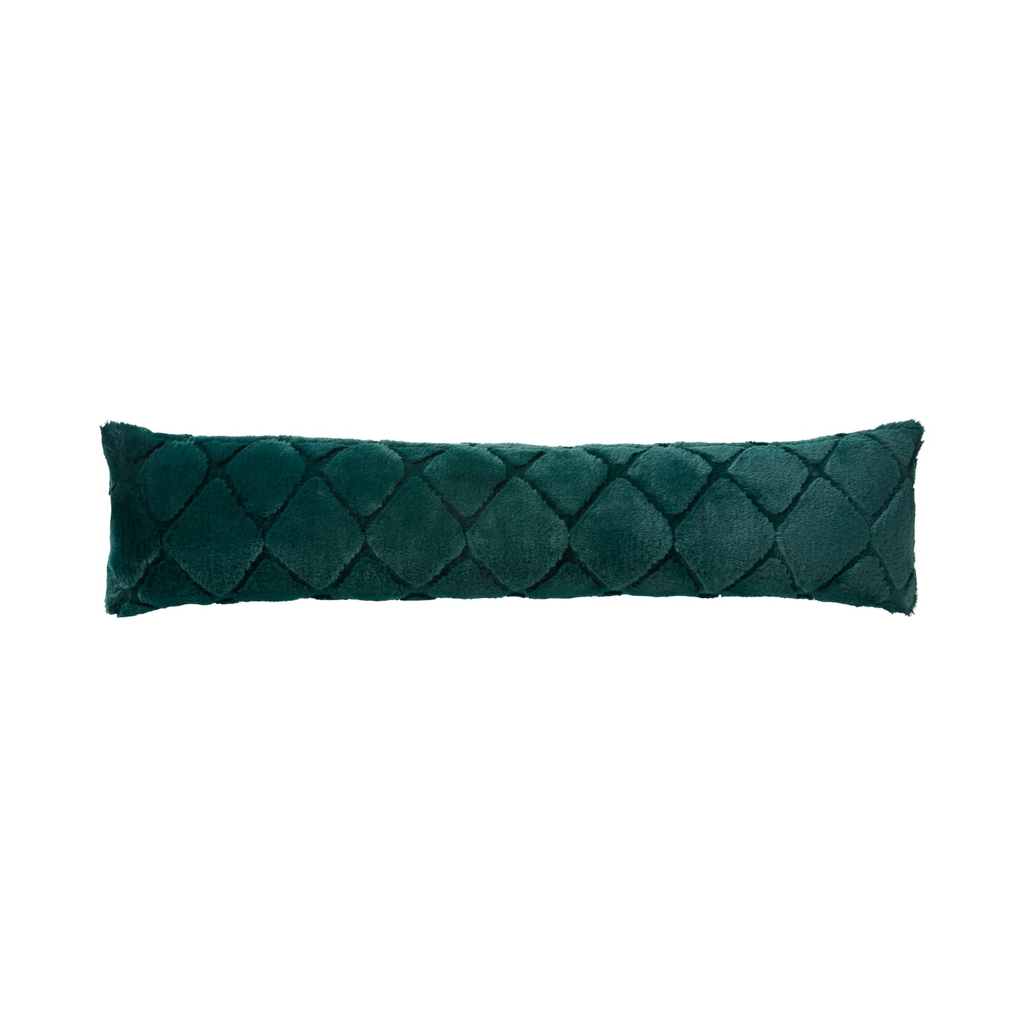 Catherine Lansfield Cosy Diamond Filled Cushion 43cm x 43cm - Bottle Green - Cosy Diamond Excluder Bottle Green