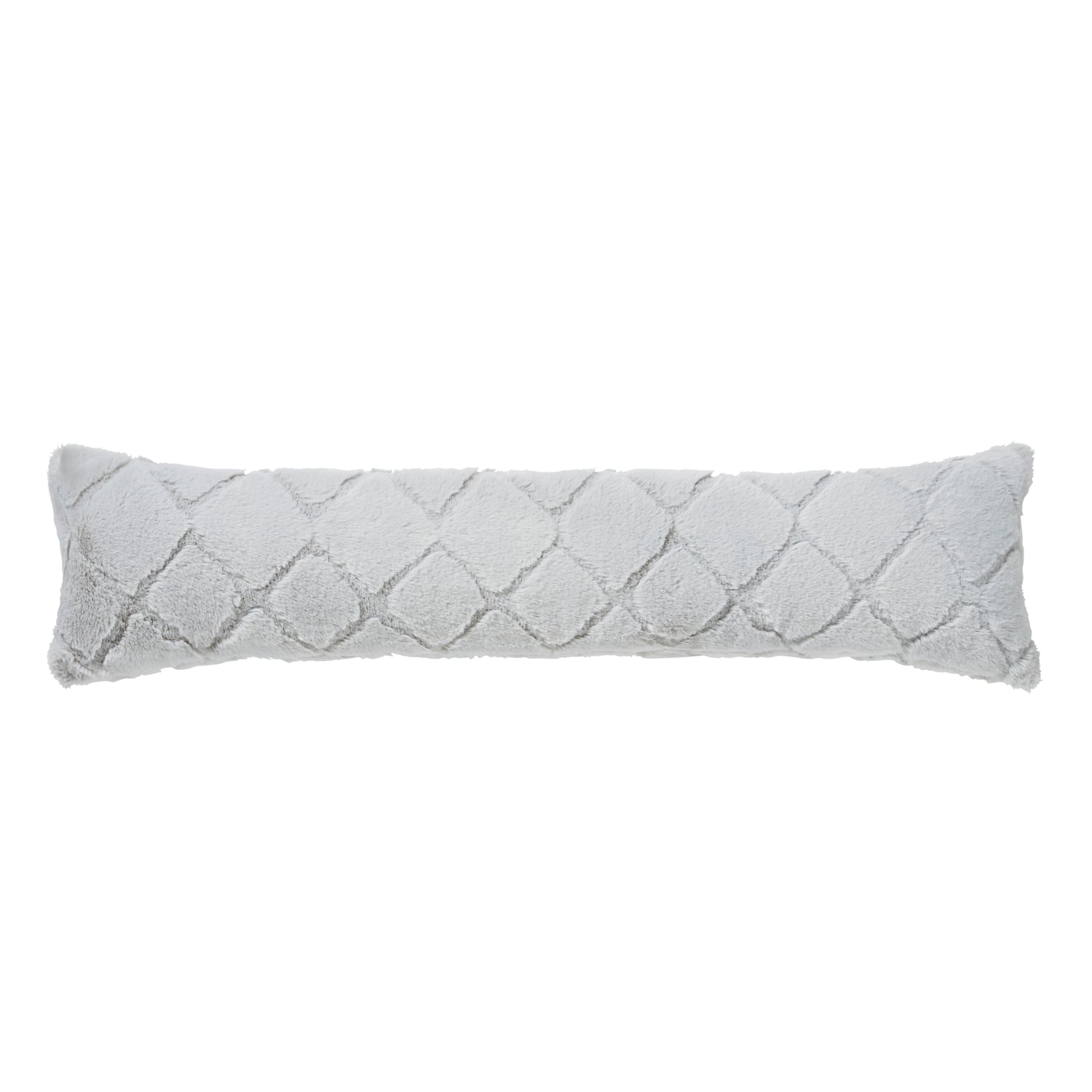 Catherine Lansfield Cosy Diamond Filled Cushion 43cm x 43cm - Silver - Cosy Diamond Excluder Silver Grey