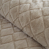Catherine Lansfield Cosy Diamond Geometric Duvet Cover Set - Natural - Cosy Diamond Natural Duvet Set