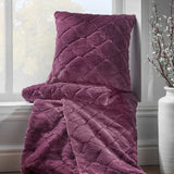 Catherine Lansfield Cosy Diamond V Shaped Filled Cushion - Cosy Diamond Plum Group