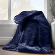 Catherine Lansfield Cosy Diamond Throw – Navy – 130cm x 170cm - Cosy Diamond Throw Navy