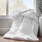 Catherine Lansfield Cosy Diamond Throw – White – 130cm x 170cm - Cosy Diamond Throw White