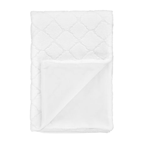 Catherine Lansfield Cosy Diamond Throw – White – 130cm x 170cm - Cosy Diamond Throw White