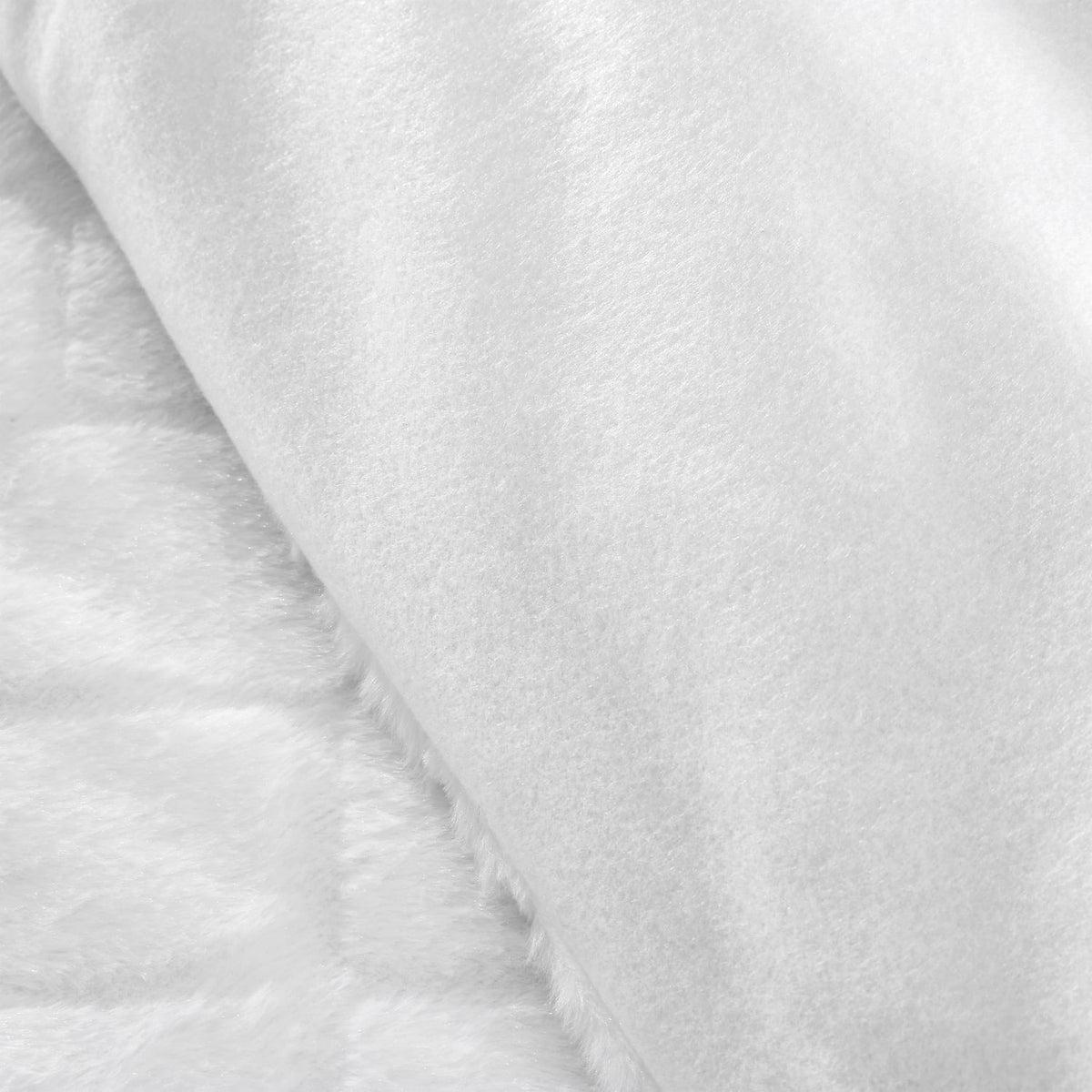 Catherine Lansfield Cosy Diamond Geometric Duvet Cover Set - White - Cosy Diamond White Duvet Set