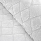 Catherine Lansfield Cosy Diamond Geometric Duvet Cover Set - White - Cosy Diamond White Duvet Set