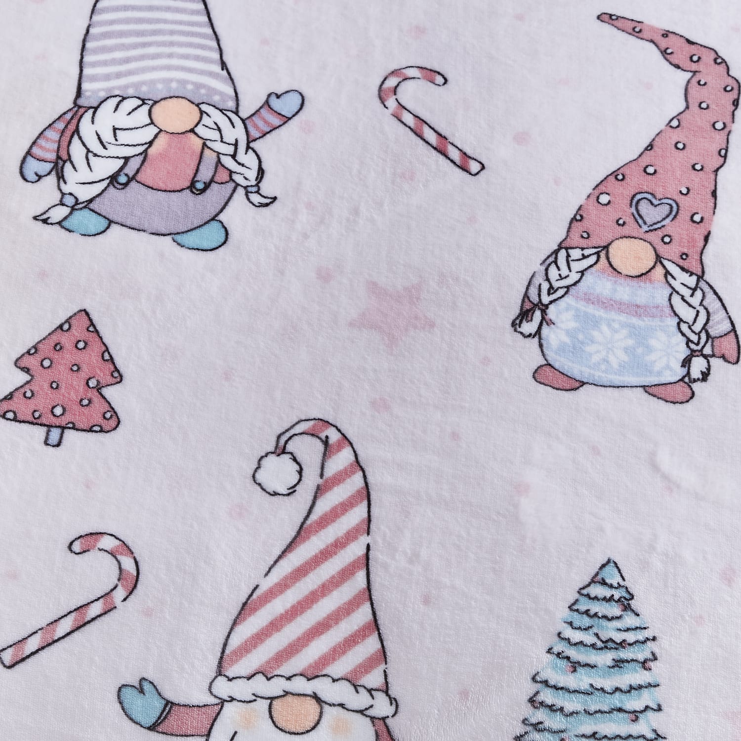 Catherine Lansfield Festive Gnomes Christmas Duvet Cover Set - Christmas Gnomes Duvet Set Pink