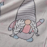 Catherine Lansfield Christmas Festive Gnomes Fleece Throw – Pink – 130cm x 170cm - Christmas Gnomes Pink Throw