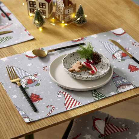 Catherine Lansfield Christmas Gnomes Festive Placemat 4 Pack