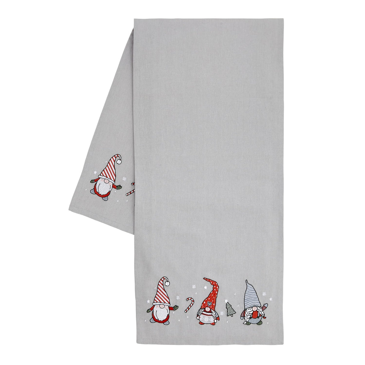 Catherine Lansfield Festive Gnomes Christmas Duvet Cover Set - Christmas Gnomes Runner