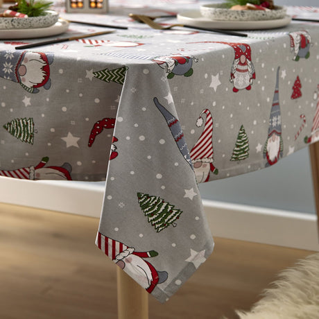 Catherine Lansfield Christmas Gnomes Festive Tablecloth - Christmas Gnomes Tablecloth