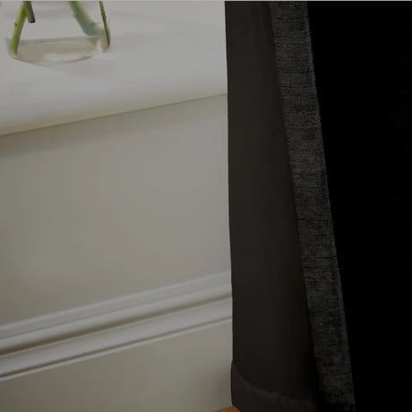 Hyperion Selene Luxury Chenille Weighted Thermal Eyelet Curtains Pair