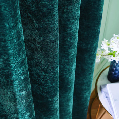 Hyperion Selene Thermal Weighted Eyelet Curtains Pair - Olive Green image 20