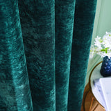 Hyperion Selene Thermal Weighted Eyelet Curtains Pair - Rich Teal Green image 20
