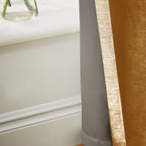 Hyperion Selene Thermal Weighted Eyelet Curtains - Amber Gold Jacquard Textured - Selene Curtains Amber Gold