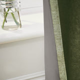 Hyperion Selene Thermal Weighted Eyelet Curtains - Deep Navy Jacquard Textured - Selene Curtains Olive