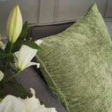 Selene Cushion Cover or Feather Filled Cushion 55cm x 55cm - Selene Cushion Olive