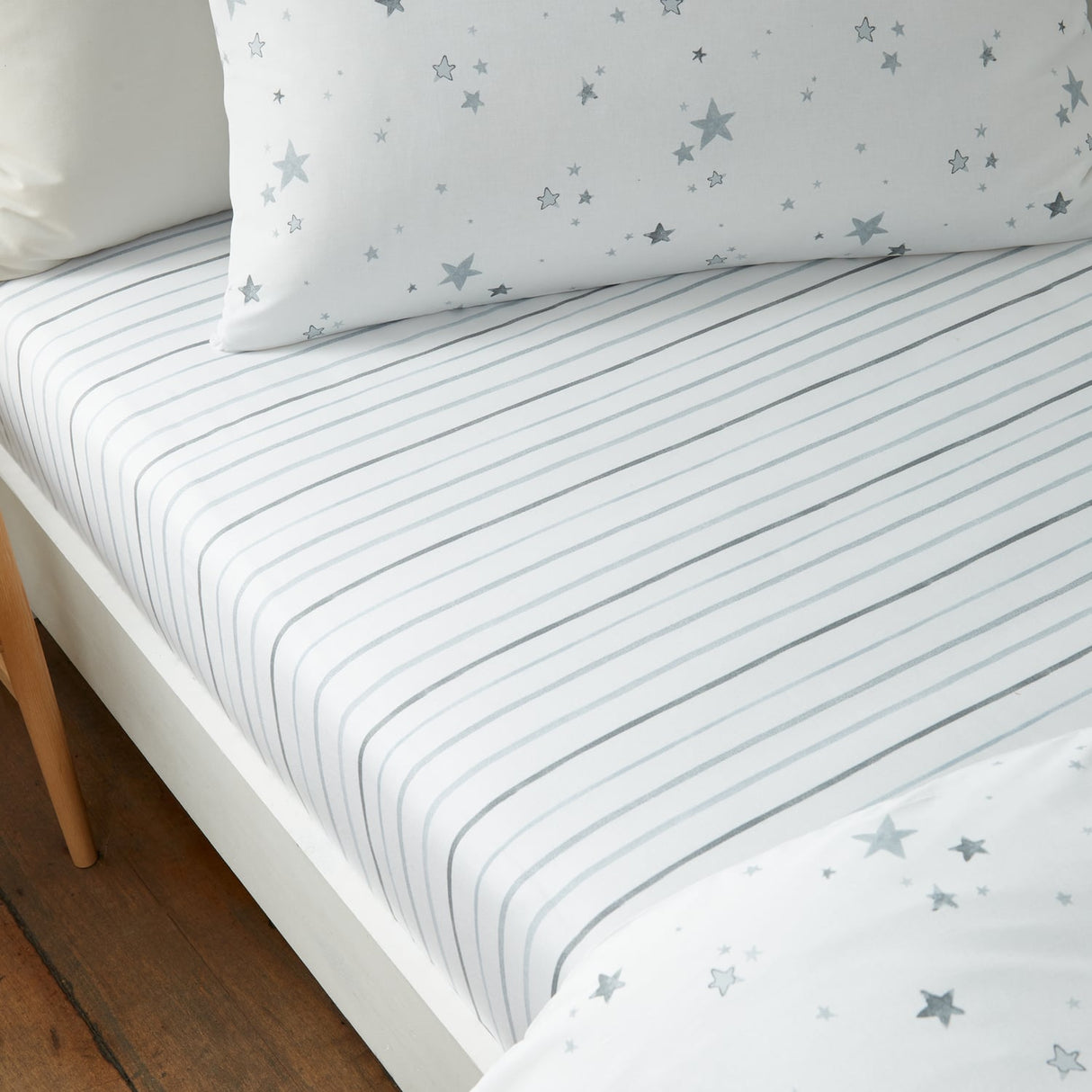 Bianca Stars Grey Kids Fitted Sheet