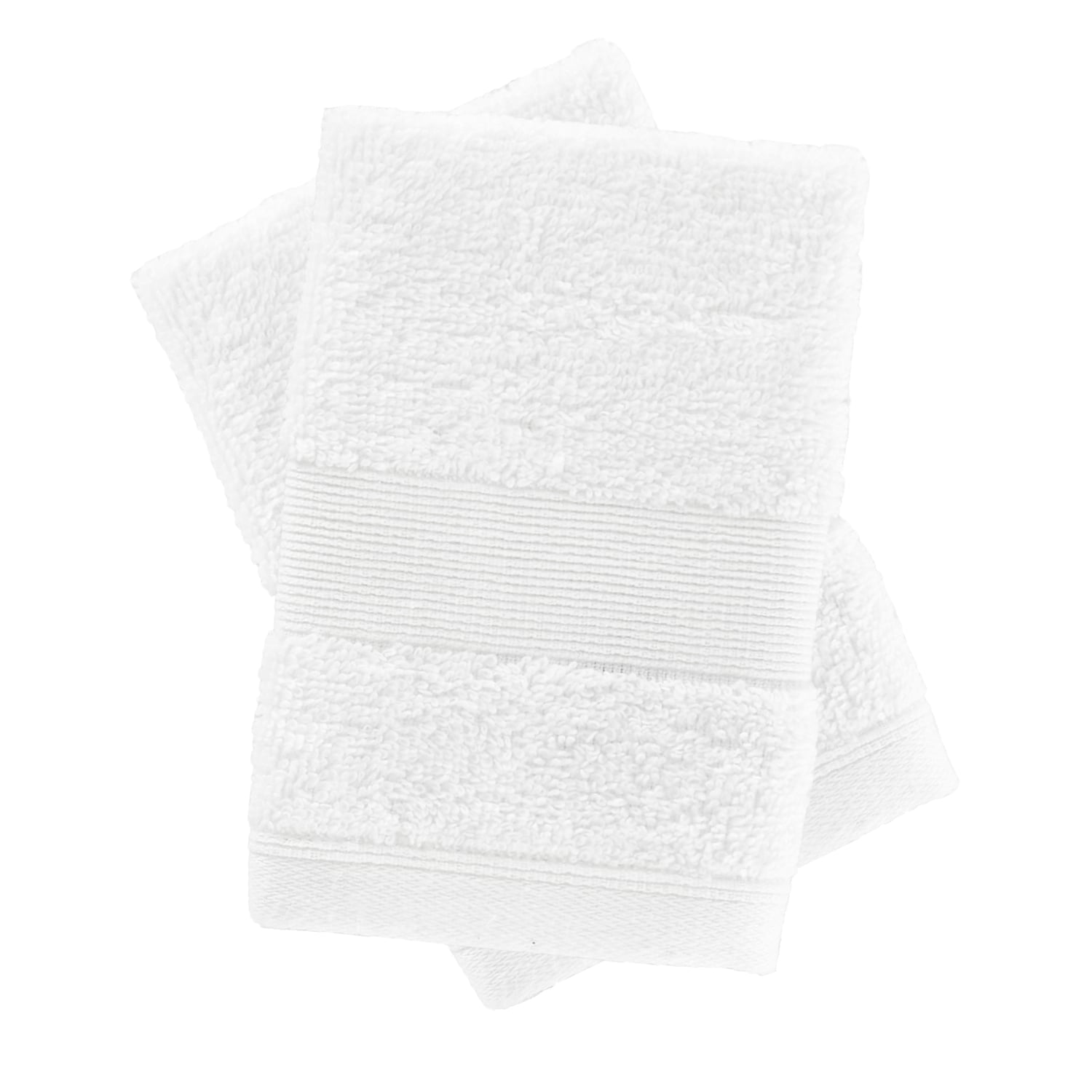 Catherine Lansfield Anti-Bacterial Face Cloth Towel Pair - White - Antibacterial Face Cloth White