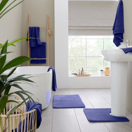 Catherine Lansfield Anti-Bacterial 500gsm 2 Piece Bath Sheet Towel Bale - Navy - Antibacterial Navy Group