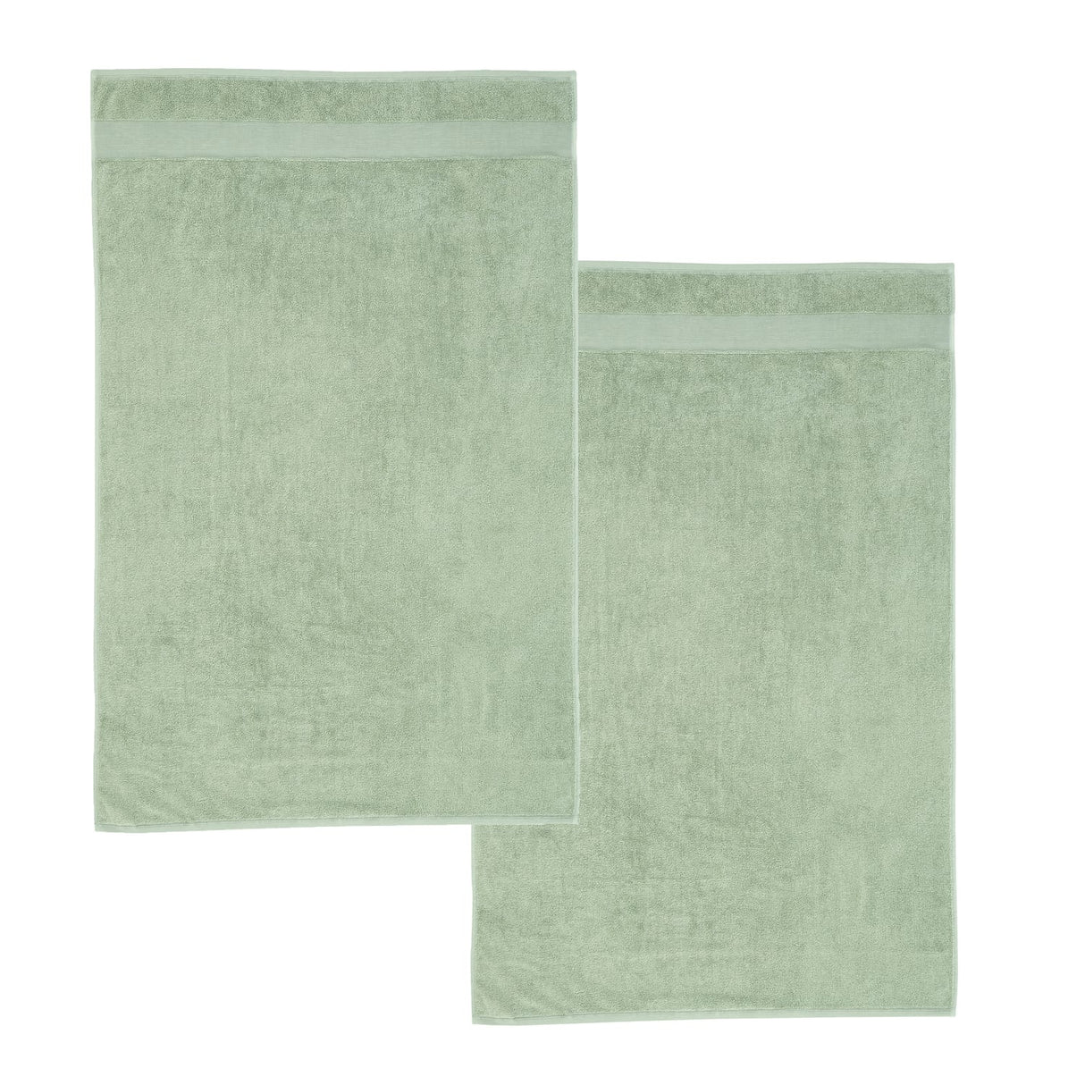 Catherine Lansfield Anti-Bacterial Sage 100% Cotton Face Cloth Towel Pair
