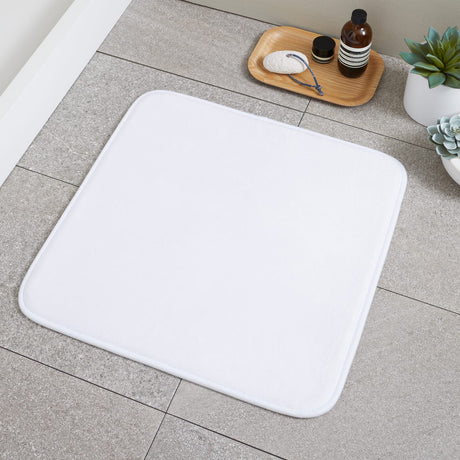 Catherine Lansfield Anti-Bacterial Face Cloth Towel Pair - White - Antibacterial Shower Mat White
