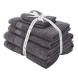 Catherine Lansfield Anti-Bacterial 500gsm 6 Piece Towel Bale - Charcoal - Antibacterial Towel Bale Charcoal