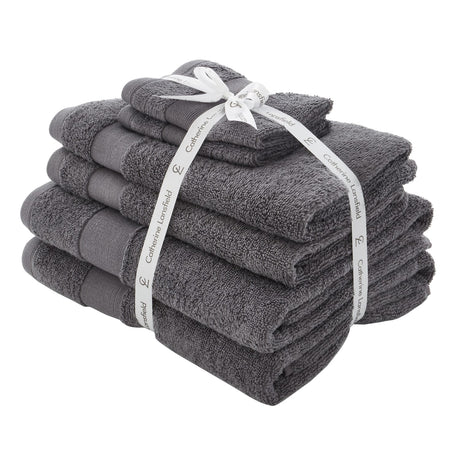 Catherine Lansfield Anti-Bacterial 500gsm Towel - Charcoal - Antibacterial Towel Bale Charcoal