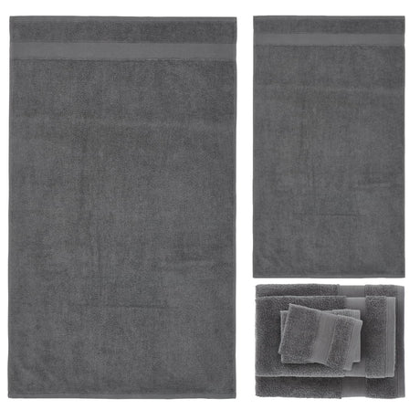Catherine Lansfield Anti-Bacterial 500gsm 6 Piece Towel Bale - Charcoal - Antibacterial Towel Bale Charcoal