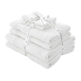 Catherine Lansfield Anti-Bacterial 500gsm 6 Piece Towel Bale - White - Antibacterial Towel Bale White