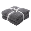 Catherine Lansfield Anti-Bacterial 500gsm 2 Piece Bath Sheet Towel Bale - Charcoal - Antibacterial Towel Pair Charcoal