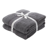 Catherine Lansfield Anti-Bacterial 500gsm 2 Piece Bath Sheet Towel Bale - Charcoal - Antibacterial Towel Pair Charcoal