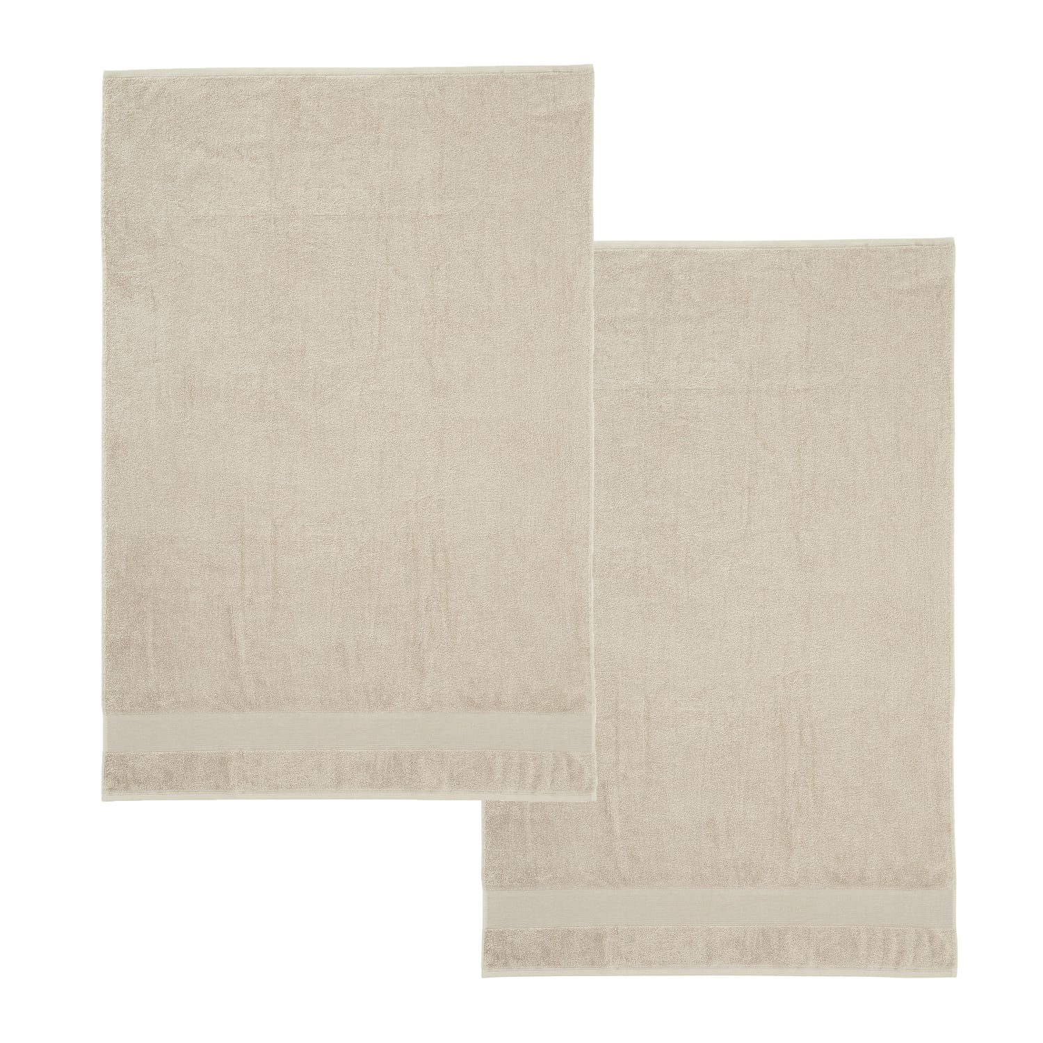 Catherine Lansfield Anti-Bacterial Face Cloth Towel Pair - Natural - Antibacterial Towel Pair Natural