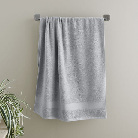 Catherine Lansfield Anti-Bacterial 500gsm Towel - Silver - Antibac Silver Bath Towel