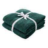 Catherine Lansfield Anti-Bacterial 500gsm 2 Piece Forest Green 100% Cotton Bath Sheet Towel Bale