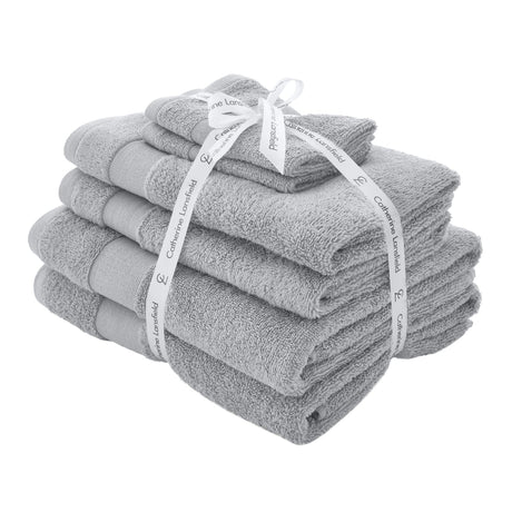 Catherine Lansfield Anti-Bacterial Face Cloth Towel Pair - Silver - Anti Bacterial Silver Sheet Pair (1)