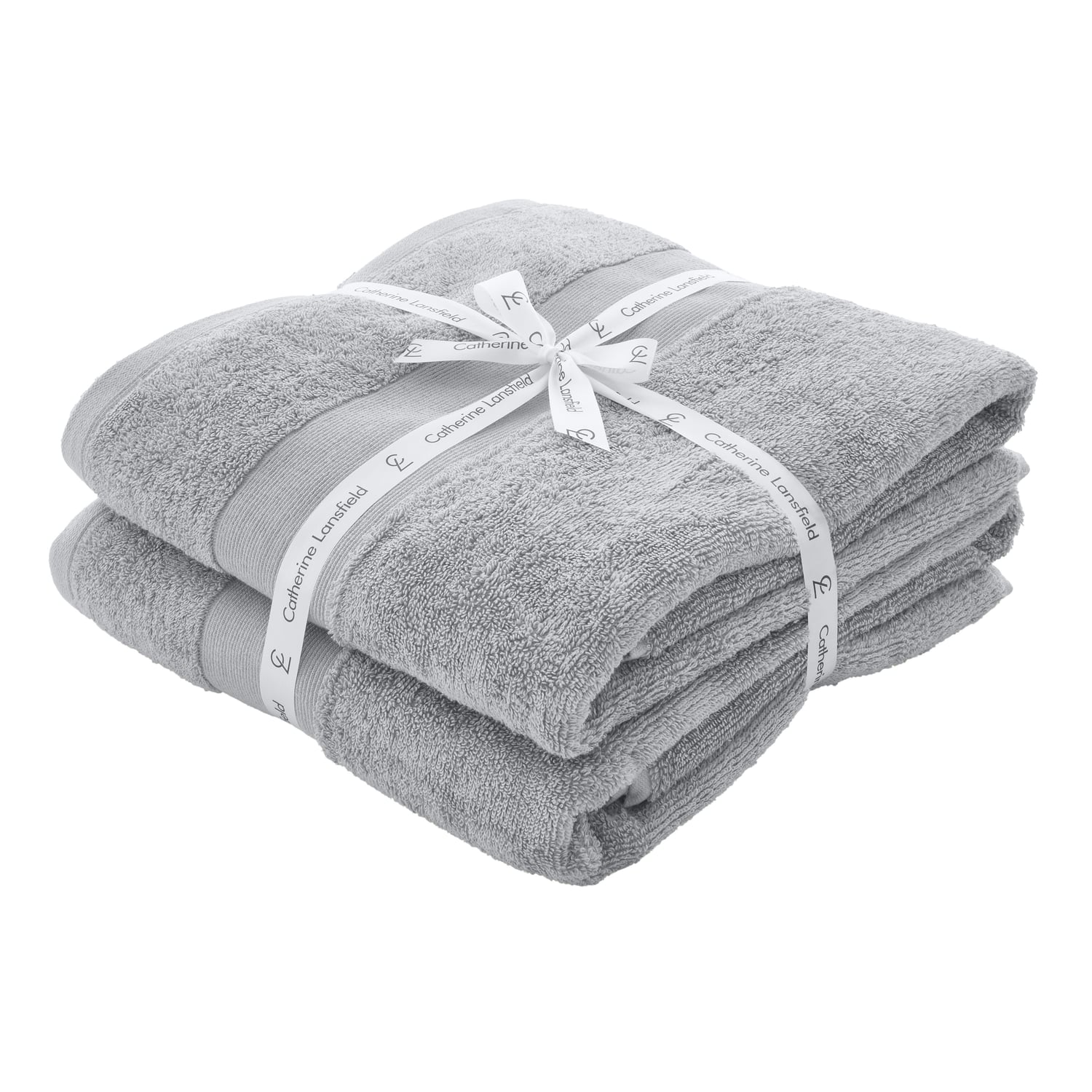 Catherine Lansfield Anti-Bacterial 500gsm Towel - Silver