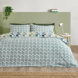 Catherine Lansfield Bryson Geo Reversible Duvet Cover Set with Pillowcase