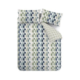Catherine Lansfield Bryson Geo Reversible Duvet Cover Set - Blue image 4