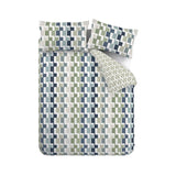 Catherine Lansfield Bryson Geo Duvet Cover Set - Bryson Geo Blue Duvet Set