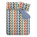 Catherine Lansfield Bryson Geo Reversible Duvet Cover Set - Bright - Bryson Geo