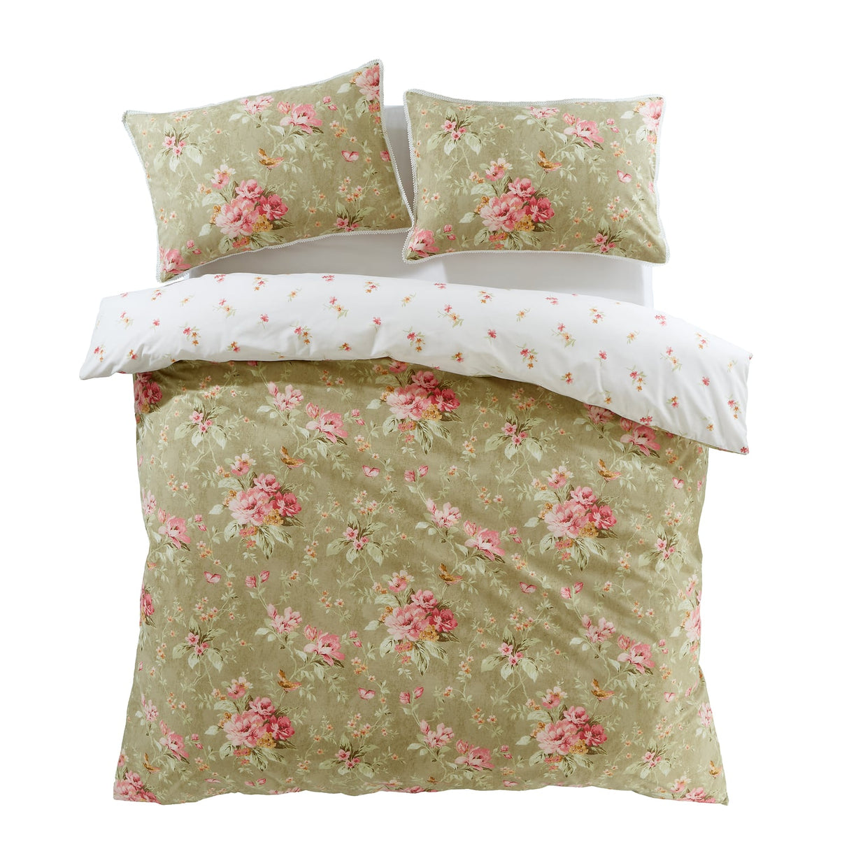 Amaranth Floral Cotton Duvet Cover Set - Penelope Floral Duvet Set