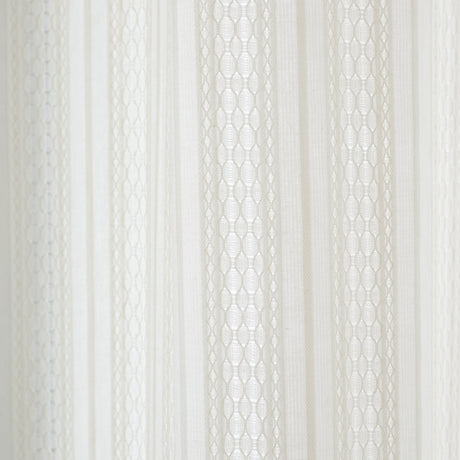 Pineapple Elephant Zofia Broderie Anglaise Voile Curtain Panel - Natural Jacquard - Zofia Broderie Anglaise