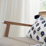 Pineapple Elephant Zofia Broderie Anglaise Voile Curtain Panel - Olive Jacquard - Zofia Broderie Anglaise