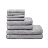 Catherine Lansfield Quick Dry Cotton 8 Piece Towel Bale - Grey - Quick Dry 8 Piece Bale Grey