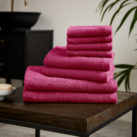 Catherine Lansfield Quick Dry 400gsm 2 Piece Bath Sheet Towel Bale - Hot Pink